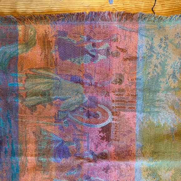 Belgium Tapestry Jardin Louis XV Motifs 2+3 ~ 20”x56” Victorian Dance Scene - Picture 7 of 15